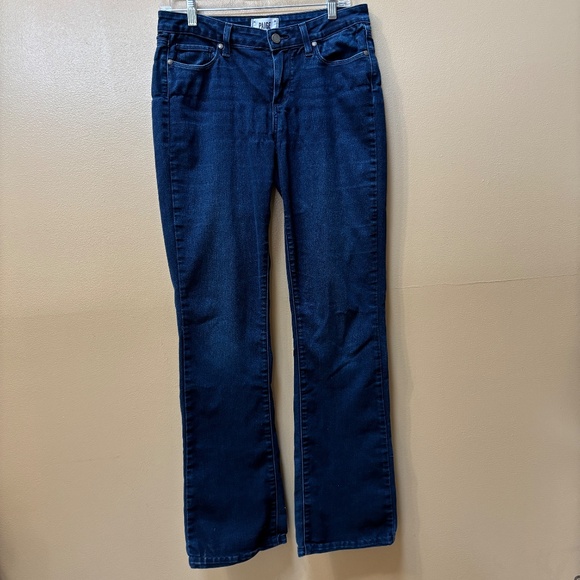 Paige Dark Wash Manhattan Denim Bootcut Jeans Size 30 - Picture 3 of 9